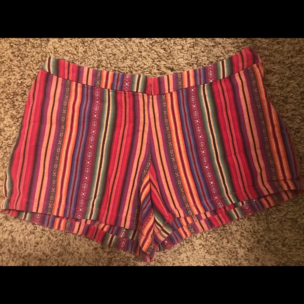 Free People colorful Printed stripe shorts